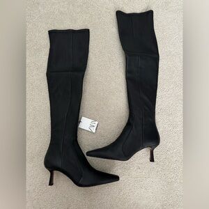 Zara Leather Knee High Leather Boots